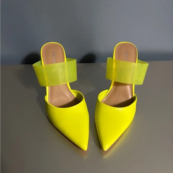 NWT Abound Nicki Lucite Strap Heeled Mule - Picture 2 of 6